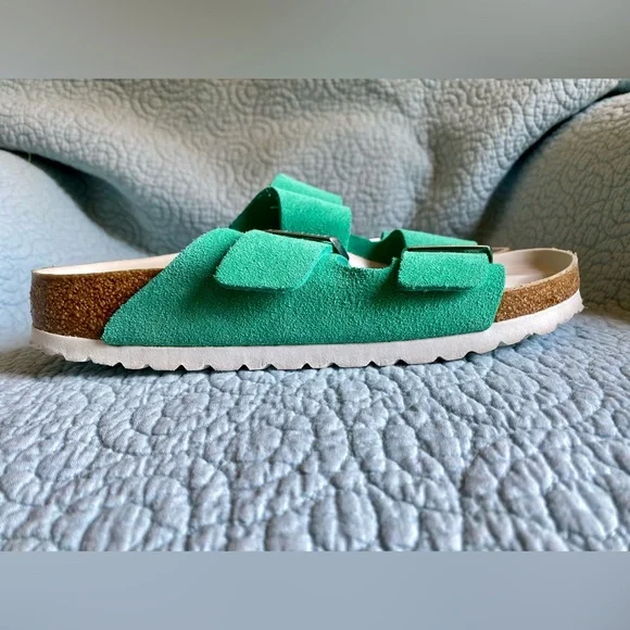 Rare Birkenstock Arizona Sandals in Emerald Green Suede. 38. Medium/Narr… - Picture 3 of 7